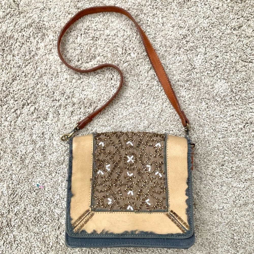 Sold! out of stock Anthropology “miss Albright” Leather beaded detailed